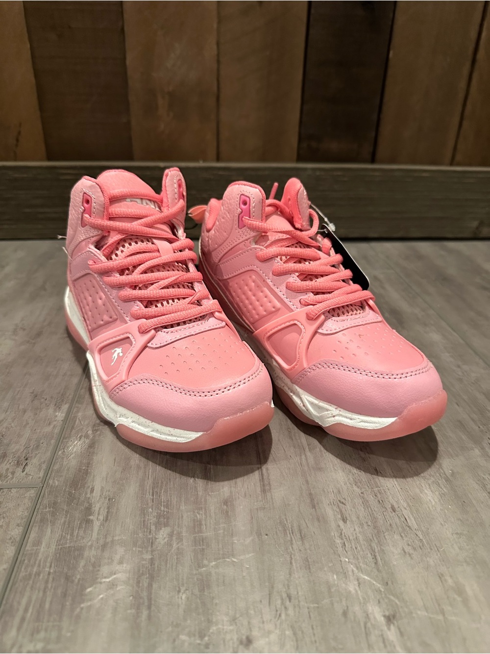And1 Kids Pink High-Top Basketball Sneakers size 2